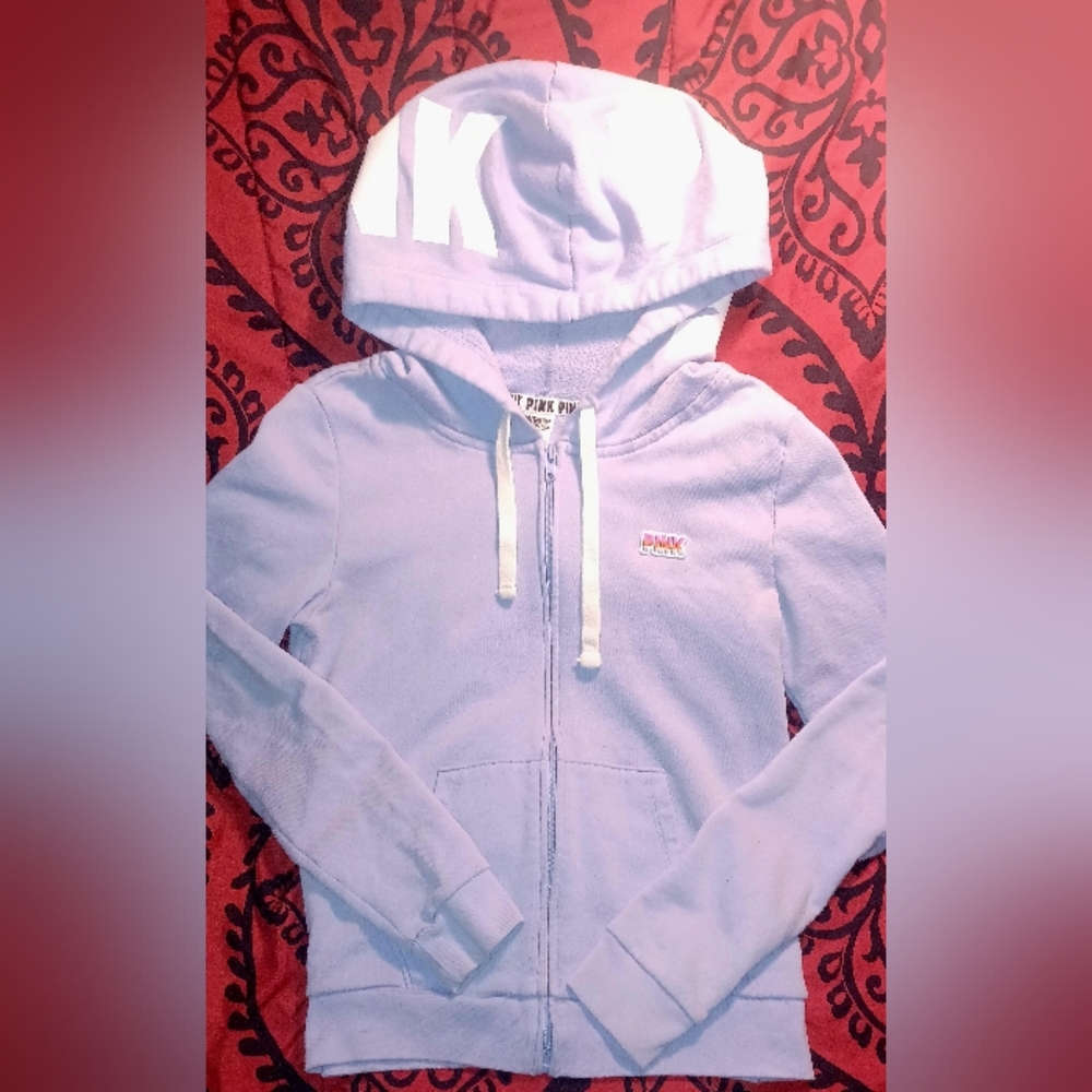 Gently used Victoria's secret pink full zip hoodie size medium